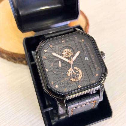 Imagem de Kit Relógio Poedagar Masculino Cronógrafo Casual Luxo  E Bracelete 