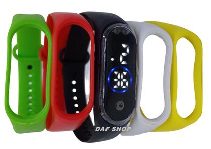 Imagem de Kit relógio troca 5 pulsieras digital led infantil adulto masculino feminino 