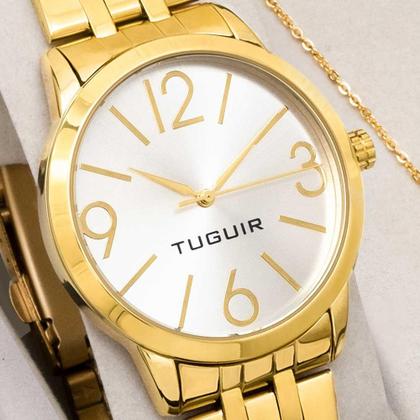 Imagem de Kit Relógio Tuguir Feminino com Colar TG35014