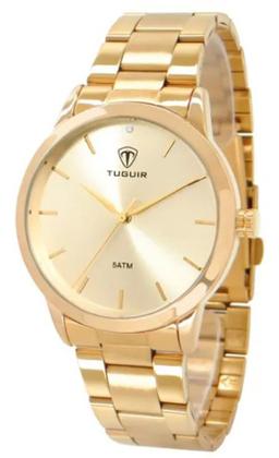 Imagem de Kit Relógio Tuguir Feminino TG143 Dourado Ref - TG35011