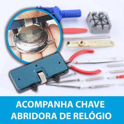 Imagem de Kit Relojoeiro Ferramentas De Relógio 17 Peças Abrir Tampa