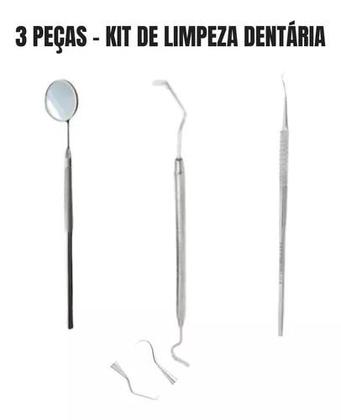 Imagem de Kit Removedor De Tártaro: Extrator De Tártaro+sonda+espelho
