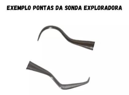 Imagem de Kit Removedor De Tártaro: Extrator De Tártaro+sonda+espelho