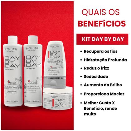 Imagem de Kit Reparação Shampoo Condicionador Mascara Protetor Térmico Day By Day