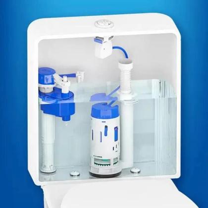 Imagem de Kit Reparo Caixa Acoplada Mecanismo Completo Universal Deca Celite Incepa Icasa Logasa Astra Caixa De Descarga Valvula Superior Duplo 3/6 Litros