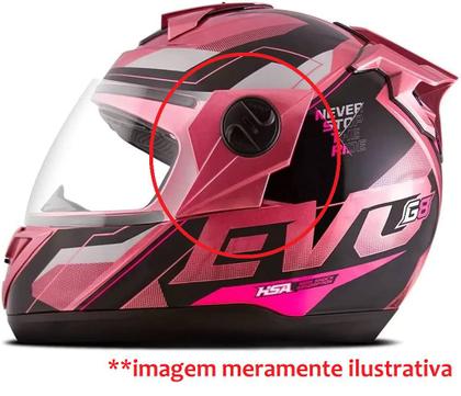 Imagem de Kit Reparo Capacete + Botão Pro Tork Evolution G8 Evo Rosa