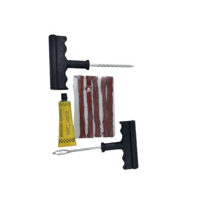 Imagem de Kit Reparo Conserto Remendo Pneu Carro Moto Sem Camara com Macarrão e Emergencial