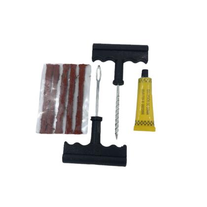 Imagem de Kit Reparo Conserto Remendo Pneu Carro Moto Sem Camara com Macarrão e Emergencial