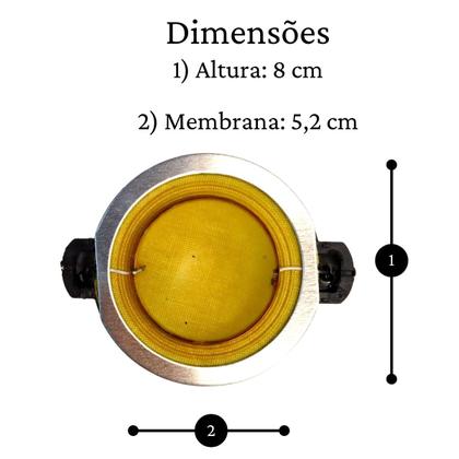 Imagem de Kit Reparo Driver Corneta D250x Compatível Selenium Jbl  100w Rms 8 Ohms Diafragma Fenólico anti Ruido Peça para reposição 