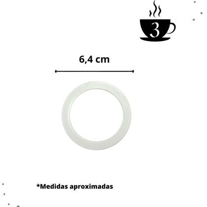 Imagem de Kit Reparo Funil Filtro E Borrachas Para Cafeteira Italiana / Moka De Alumínio
