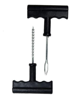 Imagem de Kit Reparo Metal Remendo Macarrão Pneu Carro Moto Sem Câmara