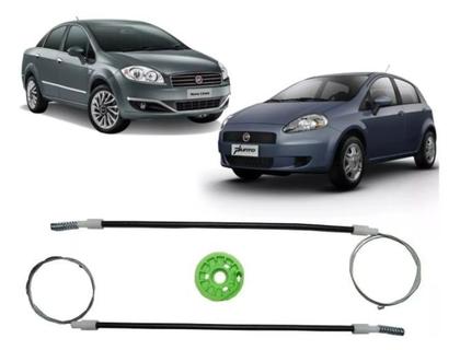 Imagem de Kit Reparo Punto E Linea Porta Traseira Lado Esquerdo para Máquina do Vidro Elétrico RTX0175 ROTAX