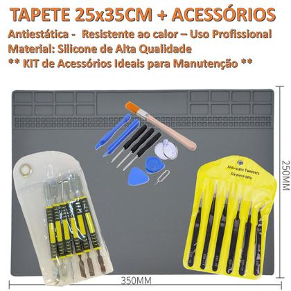 Imagem de Kit Reparo Smart c/ Tapete Antiestatica 25x35cm espátulas