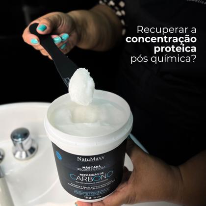 Imagem de Kit Reposição De Carbono Shampoo 1l E Máscara 1kg Natumaxx