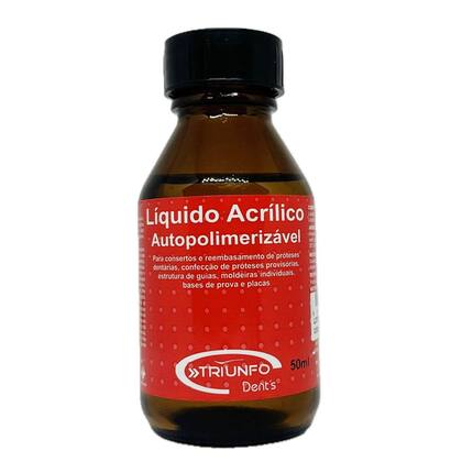 Imagem de Kit Resina Acrílica Auto Pó Incolor 40g + Líquido 50ml Cola Triunfo