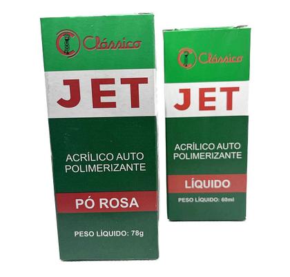 Imagem de Kit Resina Acrílica Auto Polimerizante pó e líquido Odonto Prótese e reparos gerais - Pó ROSA