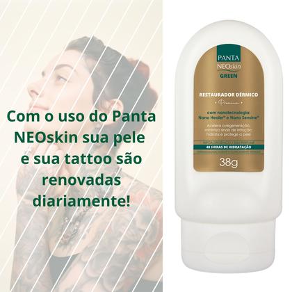 Imagem de Kit Restaurador Dérmico Neoskin Tatuagem: Black 120 g  + Green Premium 38g