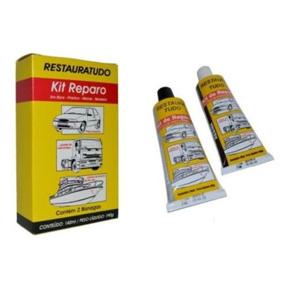 Imagem de Kit Restauratudo Reparo Cola Parachoque Vedachoque 190gr
