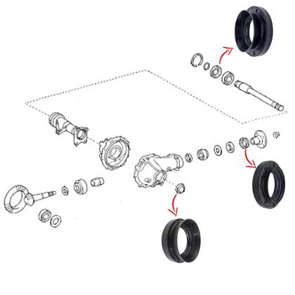 Imagem de Kit Retentor Diferencial Dianteiro Hilux e SW4 2.5 2.7 3.0 2005 a 2015 - Land Cruiser Prado 2002 a 2009