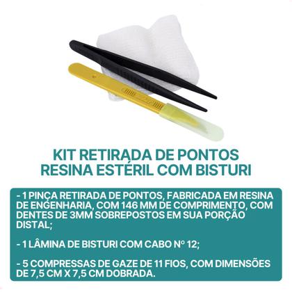 Imagem de Kit Retirada de Pontos Resina Estéril com Bisturi - Kolplast