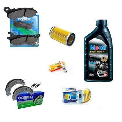 Imagem de Kit Revisão Dafra Apache Vela Óleo Mobil + Ar Pastilha