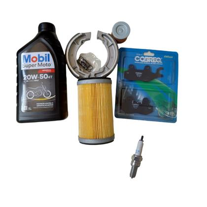 Imagem de Kit Revisão Dafra Apache Vela Óleo Mobil + Ar Pastilha