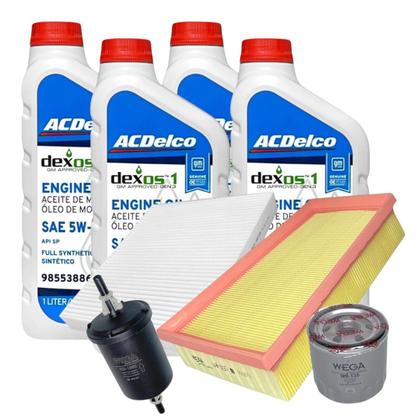 Imagem de Kit Revisão Onix 1.0 Turbo Onix Plus 2020 a 2025 Óleo Filtros