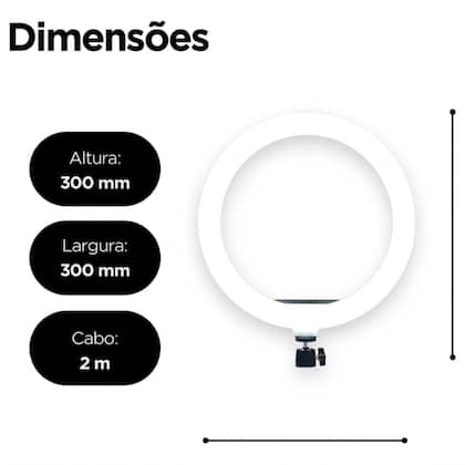 Imagem de Kit Ring Light 12 Polegadas 31cm com Tripé e Porta Celular