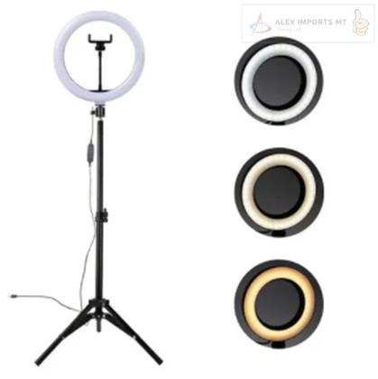 Imagem de Kit Ring Light 14 Polegadas 36cm Tripé Com Suporte Bom