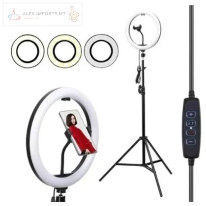 Imagem de Kit Ring Light 14 Polegadas 36cm Tripé Suporte Celular Bom