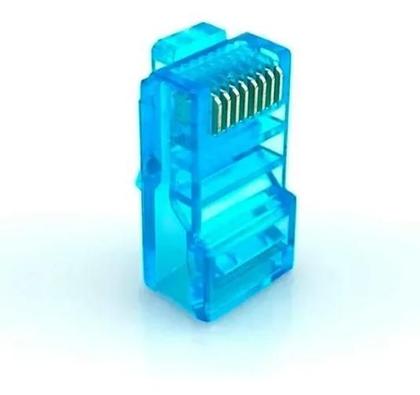 Imagem de Kit Rj45 Gold Cat5 Macho Cabo Rede Lan Plug 100 Conectores