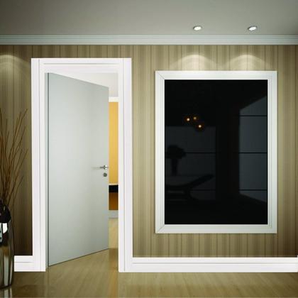 Imagem de Kit Rodapé de MDF 3 Barras Frisadas de 5cm x 2,40m Rende 7,2 Metros Moldufama