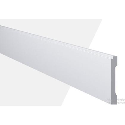 Imagem de Kit Rodapé de Poliestireno Lambril 5 Barras Lisas de 10CMX2,44m Rende 12,2MMD10 Gart Branco Nmc Pisos