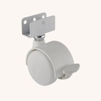 Imagem de Kit Rodízio Com Trava Para Móveis Chapa U 15 mm