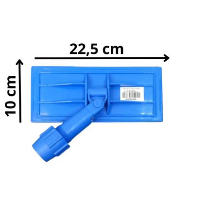 Imagem de Kit Rodo Mop Suporte Garra s/ Cabo 6 Fibras Verde Limpeza Pesada
