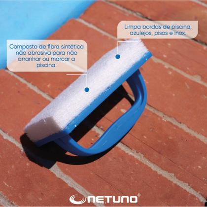 Imagem de Kit Rodo Multiuso Esponja Limpa Borda De Piscina Parede Acessório Limpeza - Netuno