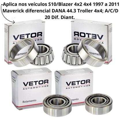 Imagem de Kit Rolamento Pião Piao Coroa Diferencial Troller 2004 2014