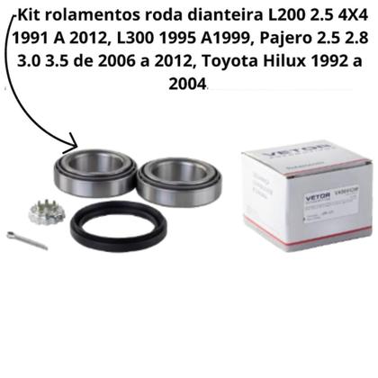 Imagem de Kit rolamento roda dianteira mitsubishi l200 l300 pajero 4x4