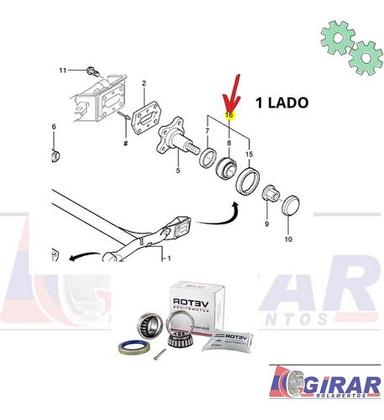 Imagem de Kit Rolamento Roda Traseira Fiesta Logus Pointer Escort 1997