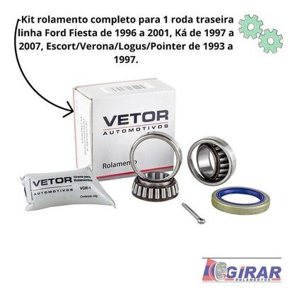 Imagem de Kit Rolamento Roda Traseira Fiesta Logus Pointer Escort 1997