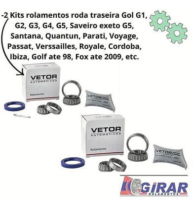 Imagem de Kit Rolamento Roda Traseira Wv Gol G1 G2 G3 G4 G5 Original 2