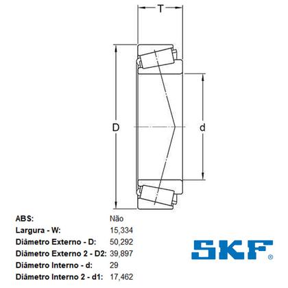 Imagem de Kit Rolamento Roda Traseiro Gol G2 Original Skf Novo