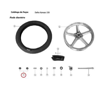 Imagem de Kit Rolamentos Roda Dianteira E Roda Traseira Kansas 150