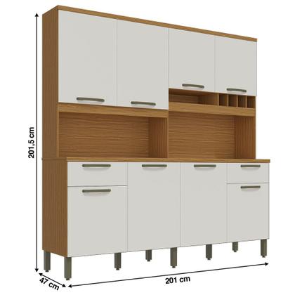 Imagem de Kit Ronipa Cabernet Prime 8 Portas 2 Gavetas