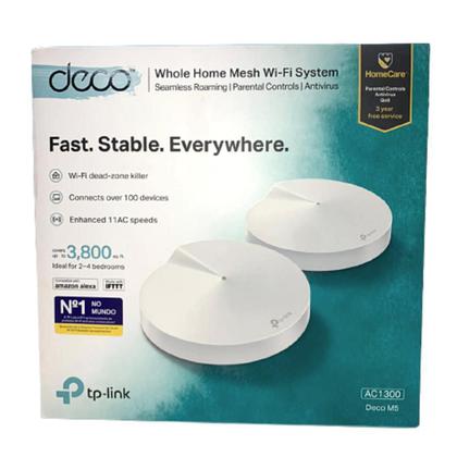 Imagem de Kit Roteador Tp-Link Deco M5 Ac1300 Mesh Wi-fi 2Un Branco