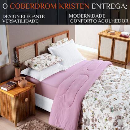 Imagem de Kit Roupa Cama Edredom King Size Kristen 100% Algodao Dupla Face Estampado QUALITY