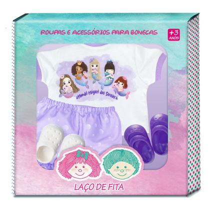 Imagem de Kit Roupa de Boneca American Girl Com Camiseta P/ Mamãe Sereias