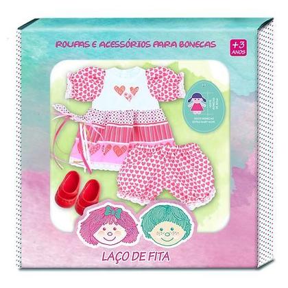 Imagem de Kit Roupa de Boneca Baby Alive e Little Mommy  Festa Junina Sola 6Cm Laço de Fita