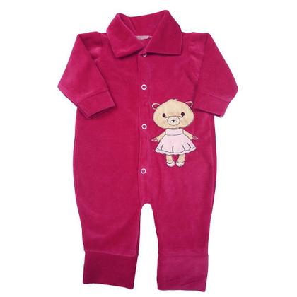 Imagem de Kit Roupa e Acessórios Bebê 5 Macacão Plush e 5 Cabides