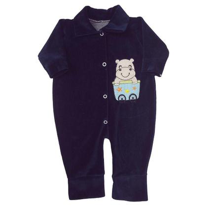 Imagem de Kit Roupa e Acessórios Bebê 5 Macacão Plush e 5 Cabides